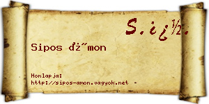 Sipos Ámon névjegykártya